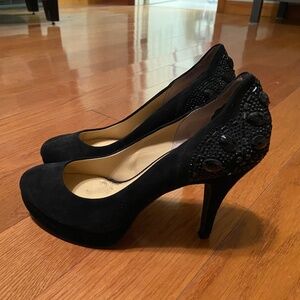 Gianni Bini Black Heels with Embellished Back